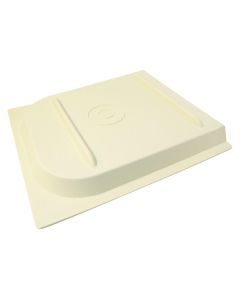 Screen Door Slide; P Series; Replacement For Phillip's/ Creation and Other Brand Screen Doors; 11-11/16 Inch Height x 11-7/8 Inch Width; With Stop; Ivory; Plastic

