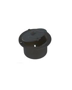 Low Profile Hatch Round Black Finish--4.6"x 2.6" (Replaceable Lid))
