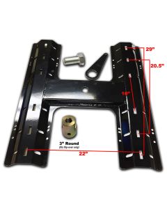 Fifth Wheel Trailer Hitch Conversion Kit; Convert-A-Goose; Compatible With Flip-Over By PopUp; With Base Plate