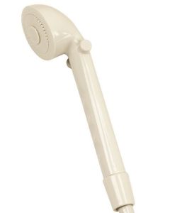 Shower Head; Hand-Held; Single Function Flow Setting; Without Shut Off Valve; Biscuit; Plastic, ULTRA 1-FUNCTION SHOWER HEAD ONLY, 60 SERIES - BISCUIT