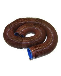 Sewer Hose; EZ Flush; 20 Foot Extended Length; Standard Duty With Sizing Rings For Weekend Applications; 3 Inch Diameter; 12 Mil Vinyl; Bronze; Bagged