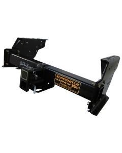 Trailer Hitch Rear; Super Hitch Magnum; Class V; Square Tube Welded; 2-1/2 Inch Upper and 2 Inch Lower Receivers; 20000 Pound Weight Carrying Capacity/ 2500 Pound Tongue Weight Capacity; 30000 Pound Weight Distributing Capacity/ 3000 Tongue Weight Capacit