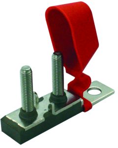 DOUBLE POLE FUSE BAR W HARDWARE & INSULATING CAP - NO FUSE
