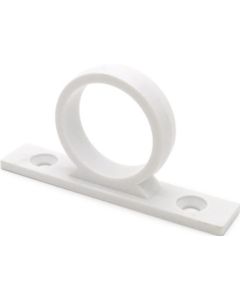Shower Hose Guide Ring; White; With Mounting Screws And Wall Anchors
