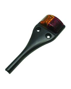 Clearance Light; Diamond Group; LED; 6-1/4 Inch Length x 2-1/4 Inch Width x 3/4 Inch Depth; Amber/ Red Lens; 2 Diodes; Left Fender Mount; Waterproof; With 2 Self-Grounding Wires; Single; Retail Package
