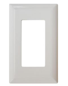Switch Plate Cover; Diamond Group; 1 Speed Décor Switch Opening; White; Snap-On
