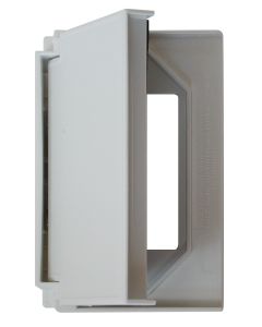 Receptacle Cover; Diamond Group; For 2 Horizontal Duplex Receptacle; White; Thermoplastic
