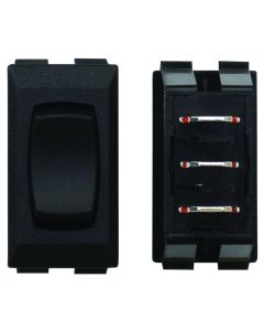 Slide Out Switch; Diamond Group; Momentary Switch; Single Pole Single Throw; 3 Pin Terminal; 0.68 Inch Width x 1.23 Inch Height; 13 Amp/ 125 Volt AC; Black; 1 Per Card
