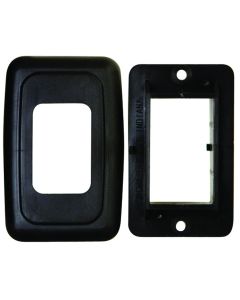 Switch Plate Cover; Diamond Group; Single Opening; 1.84 Inch Width x 2.84 Inch Height; Black; 1 Per Card
