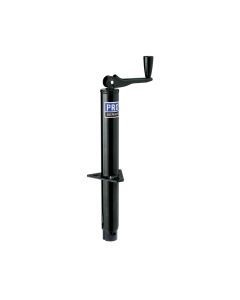 Trailer Tongue Jack; Topwind; Manual A-Frame Trailer Jack; 2000 Pound Capacity; 8 To 22 Inch High; Painted; Black; Steel; Weld-On Or Bolt-On Without Footplate; Bulk Packed
