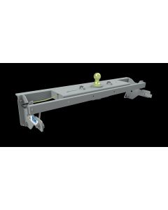 Gooseneck Trailer Hitch; Turnover Ball Gooseneck; Direct-Fit; 30000 Pound Weight Carrying Capacity; Under Bed; Stow-A-Way Ball; Includes Side Plates/ Cross Members Mounting Hardware/ Center Section/ 2-5/16 Inch Ball/ Release Handle/ Safety Chain U-Bolt Ki