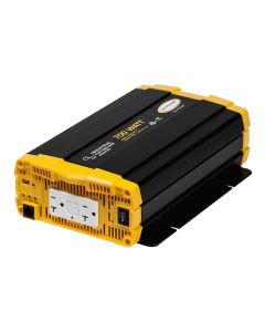 Power Inverter; Inverts 10.7 Volt DC To 115 Volt AC; Sine Wave Inverter; 600 Watts Output/ 860 Watts Surge; 80 To 90 Percent Efficiency; Two GFIC Outlet; With Remote Port Option; Thermostatically Controlled Fan; 7.1 Inch Width x 2.8 Inch Height x 11.6 Inc