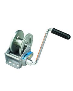 Trailer Boat Winch; Hand Crank; 1500 Pound Capacity; Cable Not Included; Roller Fairlead; Drum Gear 5.1:1
