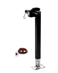 Trailer Landing Gear Motor; Dual Power Conversion Kit; 29-1/2 Inch Legs; 6000 Pound Lift Capacity; With Lead Leg/ Motor And IP Rated Switch/ Gear Box And Mounting Hardware

