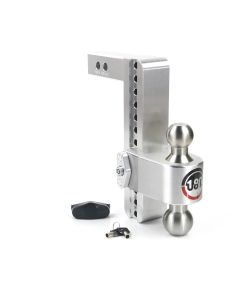 Trailer Hitch Ball Mount; 180 Degree; Fits 2 Inch Receiver; 12500 Gross Trailer Weight; Turnover; Adjustable; Stowable;10 Inch Drop/ 11 Inch Rise; 8000 Pound 2 Inch Ball/ 12500 Pound 2-5/16 Inch Ball; Stainless Steel Dual Ball; With Dual Pin Lock Plate
