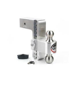 Trailer Hitch Ball Mount; 180 Degree; Fits 3 Inch Receiver; 21000 Gross Trailer Weight; Turnover; Adjustable; Non-Stowable; 8 Inch Drop/ 9 Inch Rise; 8000 Pound 2 Inch Ball/ 21000 Pound 2-5/16 Inch Ball; Stainless Steel Dual Ball; With Dual Pin Lock Plate