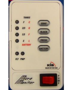 Tank Monitor System Panel; For KIB Enterprises Tank Monitor Systems; Vertical; White

