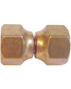Propane Adapter Fitting; 3/8 Inch Female x 3/8 Inch Female; Brass
