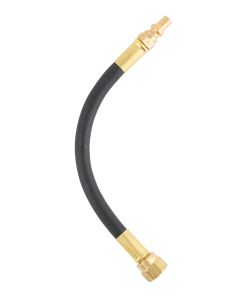 Propane Hose; 3/8 Inch Female Flare Swivel x Quick Disconnect Male Nipple; Without Regulator; 9 Inch Length; With Retail Packaging
