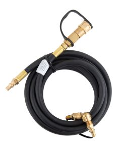 Barbeque Grill Propane Supply Converter; Allows Use Of A Coleman Road Trip Grill To Connect To Low Pressure System; 10 Foot Hose With 1/4 Inch Male Quick Disconnect (QD) x 1/8 Inch Male Pipe Thread Elbow Adapter
