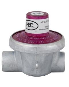 Propane Regulator; Excela-Flo; Without Shut Off Valve; 1/4 Inch Female NPT Inlet and 1/4 Inch Female NPT Outlet; 30 PSI; Single Stage; 1200000 BTU; Horizontal Mount
