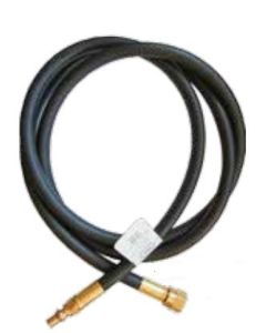 Propane Hose; Propane Feed Hose; For Connecting Propane Cylinder to RV; 1/4 Inch Quick Disconnect Nipple x 3/8 Inch Female Flare Swivel; 144 Inch Length
