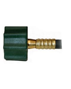 Propane Hose; 1/4 Inch Inside Diameter High Pressure Pigtail Hose; 200,000 BTU Capacity; Female QCC (Quick Check Connector) Type 1 Connection x 1/4 Inch Male Inverted Flare; Without Regulator; With Thermal Protection; 48 Inch Length; Packaged
