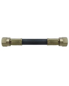 Propane Hose; 3/8 Inch Inside Diameter High Pressure Hose; 3/8 Inch Female Flare Swivel x 3/8 Inch Female Flare Swivel; With Thermal Protection; 48 Inch Length; UL/CGA Approved; Thermoplastic And Brass; Packaged
