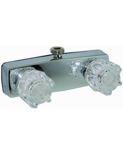 SHOWER VALVE W/ D-SPUD, 4IN, 2 KNOB, BRASS, CHROME
