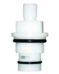 Faucet Stem And Bonnet; Fits Phoenix Sink Mount Faucet And Exposed Tub/ Shower Diverter Faucet; For Hot And Cold Supply With Acrylic Knob Handle; Plastic; Washerless Cartridge; With Blister Package
