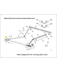 Awning Idler Cover; For Use With Latitude Awnings; Black
