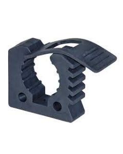 Broom Holder; Holds 1 Broom With 1 to 2-1/2 Inch Diameter Handle; Black Rubber; Set Of 2