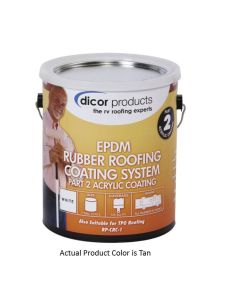 Roof Coating; Use To Protect And Beautify Previously Coated RV Roofs; For Ethylene Propylene Diene Terpolymer (EPDM) Rubber Roof; Covers 125 Square Feet; Tan
