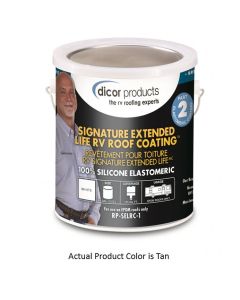 Roof Coating; Signature Extended Life RV Roof Coating ™; Use To Protect And Beautify Previously Coated RV Roofs; For Ethylene Propylene Diene Terpolymer (EPDM) Rubber Roof; Covers 125 Square Feet; 1 Gallon Can; Tan
