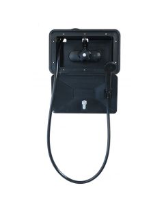 Exterior Shower; Black; With Single Lever Shower Valve/ Shower Hose And Head

