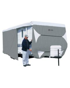 Travel Trailer Cover; PolyPRO ™ 3; For Receiver Hitch Trailer; Fits Up Foot To 20 Foot Length x 118 Inch Maximum Height Trailer; All Weather Protection; Water Repellent/ Water Resistant/ Breathable And Protection From Dirt/ Dust/ Scratch/ Snow/ Bird Dropp
