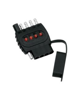 Trailer Wiring Circuit Tester; 5-Flat Car End Tester With LED Display; Single

