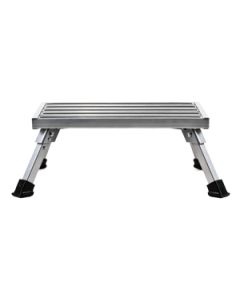 Step Stool; One Step; With Foldable Legs; 19 Inch Width × 14-1?2 Inch Length Platform; 1000 Pound Capacity; Aluminum
