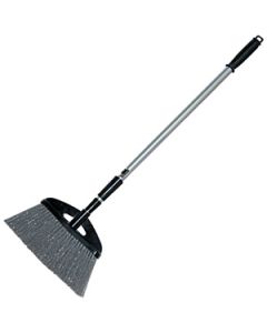 Broom; Expandable Outdoor Type; 51 Inch Overall Length; Gray Bristle; 38 Inch Length Handle; Steel Handle

