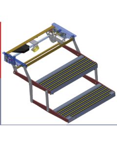 Entry Step; Revolution; Double Electric Folding Steps; Permanent Mount; Square Edge Step; Steel