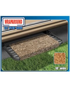 Entry Step Rug; Wraparound ®; Wrap Around Hook And Spring; 18 Inch Width; Green; Outdoor Turf With Marine Backing; With Shrink-wrap And Sleeve; Single
