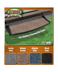 Entry Step Rug; Outrigger ®; Wrap Around Hook And Spring; 23 Inch Width; Castle Gray; Micro-Ribbed Textured; Olefin Fiber; With Shrink-wrap And Sleeve; Single
