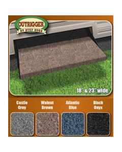 Entry Step Rug; Outrigger ®; Wrap Around Hook And Spring; 18 Inch Width; Walnut Brown; Micro-Ribbed Textured; Olefin Fiber; With Shrink-wrap And Sleeve; Single
