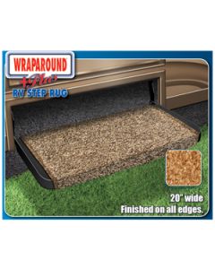Entry Step Rug; Wraparound ® Plus; Wrap Around Hook And Spring; 20 Inch Width; Stone Gray; Outdoor Turf With Marine Backing; With Shrink-wrap And Sleeve; Single
