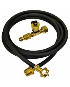 Propane Hose; 1 Inch-20 MNPT x 1 Inch-20 FNPT; Without Regulator; 12 Foot Length