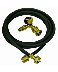 Propane Adapter Fitting; Flow Longer Plus; Black Hose; Thermoplastic And Brass