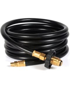 Propane Hose; Propane Feed Hose; Replacement Hose For Camco Part Number 59123 and 59125; Excess Flow Soft Nose Prest-O-Lite (POL) x 1/4 Inch Inverted Male Flare; Without Regulator; Without Thermal Protection; 12 Foot Length
