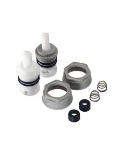 Faucet Stem And Bonnet; Fits Catalina Faucet With Teardrop Shaped Lever Handle; 1/4 Turn Right And Left Side; Plastic; With Blister Package
