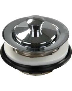 Sink Strainer; Fits Up to 2 Inch Drain Opening; Chrome Plated; Plastic; With Pop-Up Stopper/ Foam Gasket/ Locknut
