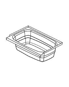 Bathtub; Better Bath; Standard Tub; 24 Inch x 40 Inch; With Threshold; Without Seat; Smooth Floor Surface; Right Hand Drain; White; ABS

